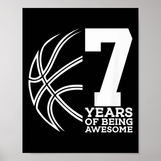 Affiche Enfants 7 ANS D'ÊTRE UN BASKETBALL INCROYABLE 7E N (Devant)