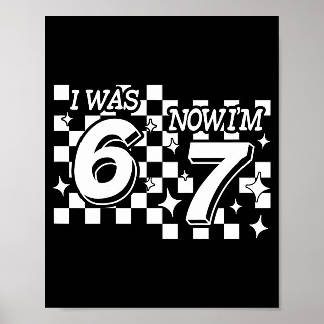 Affiche Enfants à carreaux J'avais 6 ans maintenant j'ai 7 (Devant)