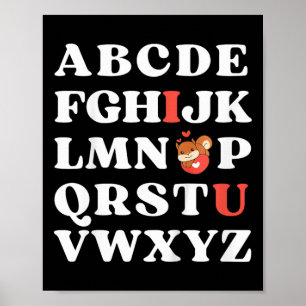 Affiche Enfants Abc I Love You Enfants Écureuil Saint-Vale