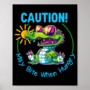 Affiche Enfants Alligator Crocodile Floride Vacances Été