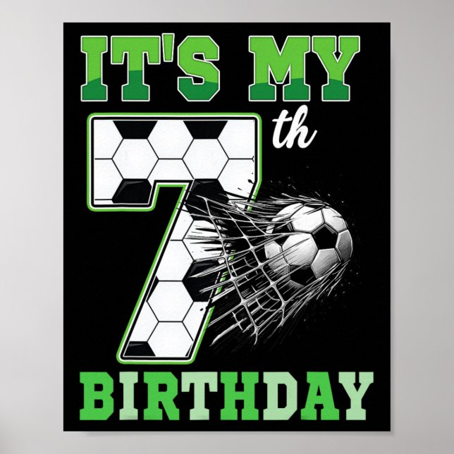 Affiche Enfants Anniversaire 7 Ans C'est Mon 7ème Annivers (Devant)