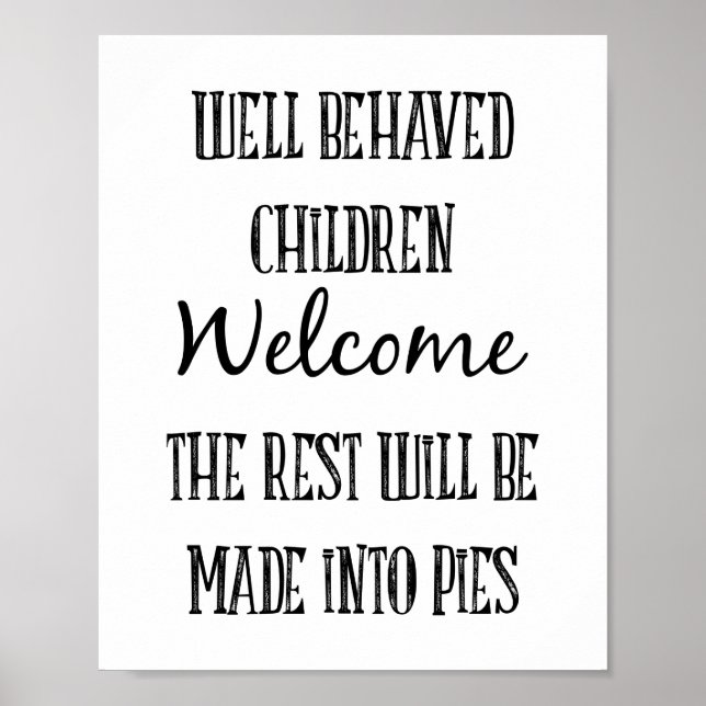 Affiche Enfants Bien Compris Bienvenue, Citation D'Hallowe (Devant)