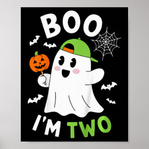 Affiche Enfants Boo Je suis deux ans 2e anniversaire Jeune