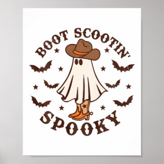 Affiche Enfants Boot Scootin Éffrayant Halloween Retro F