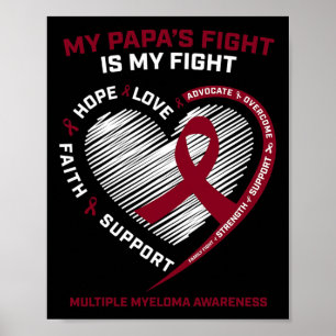 Affiche Enfants Burgundy Cancer du sang Papa Myélome multi
