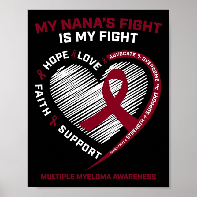 Affiche Enfants Cancer Du Sang Nana Ma Lutte Myélome Multi (Devant)