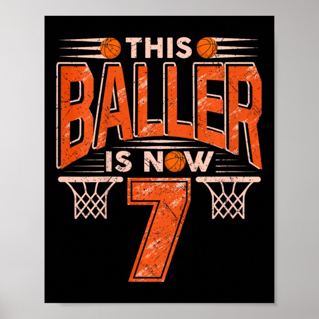 Affiche Enfants Ce Byller Est Maintenant 7 Yo Garçons Fill (Devant)