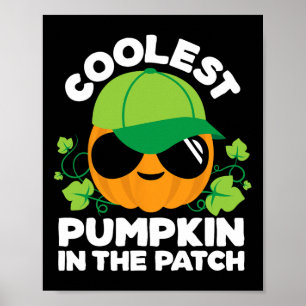 Affiche Enfants Citrouille Patch Garçons Ou Filles Tombent