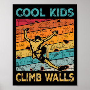 Affiche Enfants cools grimpent aux murs Extremesport Escal