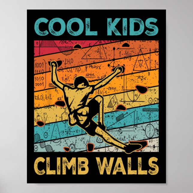 Affiche Enfants cools grimpent aux murs Extremesport Escal (Devant)