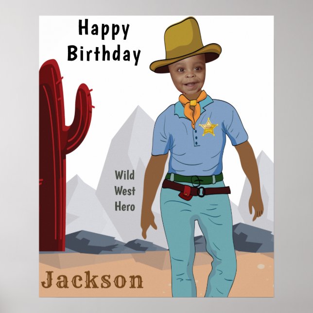 Affiche Enfants Cowboy Special Sheriff Photo AJOUTER (Devant)