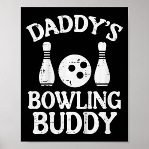 Affiche Enfants Daddys Bowling Buddy Cute Bowler Boys Girl