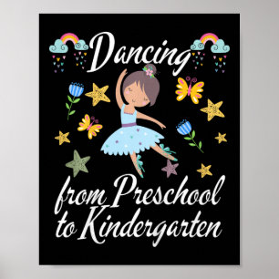Affiche Enfants Dansant À La Maternelle Ballerina Preschoo