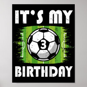 Affiche Enfants de 3 ans Joueur de football Enfants 3e ann