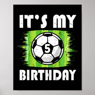 Affiche Enfants de 5 ans Joueur de football Enfants 5e ann