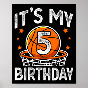 Affiche Enfants de 5 ans Sport de baseball 5e anniversaire