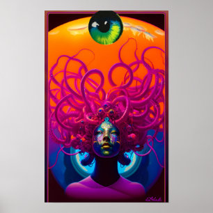 Affiche Enfants de Medusa Ken Gage Surréalisme