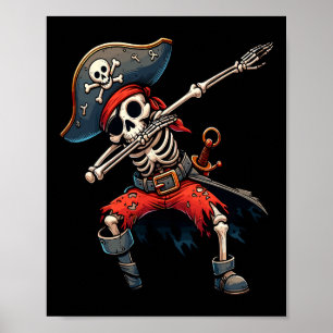 Affiche Enfants de pirates squelette Dabbing