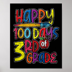 Affiche Enfants De Troisième Année Don 100 Jours D'École