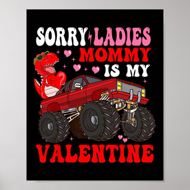 Affiche Enfants Désolé Mesdames Maman est ma Saint Valenti (Devant)