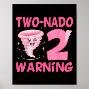 Affiche Enfants Deux nado Avertissement 2e Anniversaire To