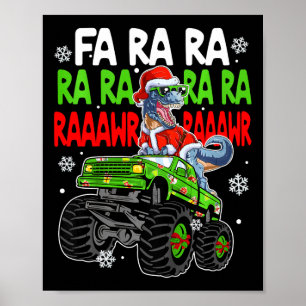 Affiche Enfants Dino Fa Ra Rawr Dinosaur Monster Camion Ch