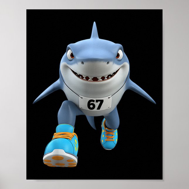 Affiche Enfants drôles 67 Meme Tralalero Tralala Coureur I (Devant)