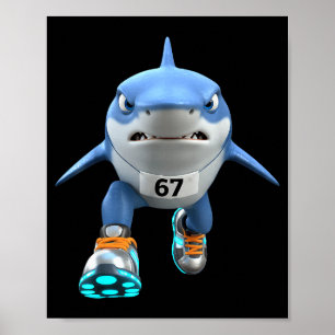 Affiche Enfants drôles 67 Mème Tralalero Tralala Coureur I