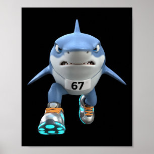 Affiche Enfants drôles 67 Mème Tralalero Tralala Coureur I