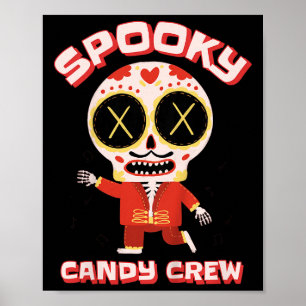 Affiche Enfants Éffrayant Candy Crew - Funny Sugar Skull G