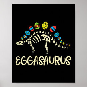 Affiche Enfants Eggasaurus Pâques Stegosaurus Dinosaure Ga
