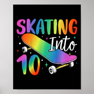 Affiche Enfants faisant du skateboard avec 10 Funny Skateb