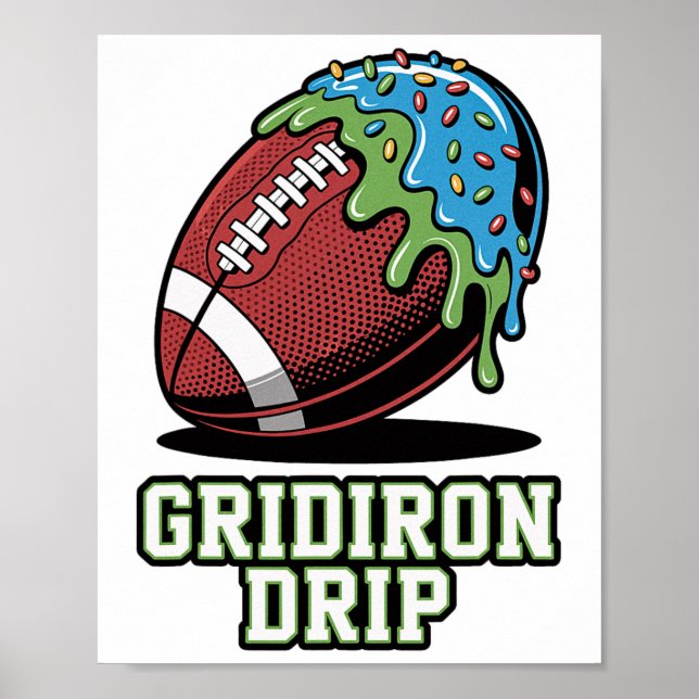 Affiche Enfants Footll Graphique Gridiron Crème Glacée Dri (Devant)