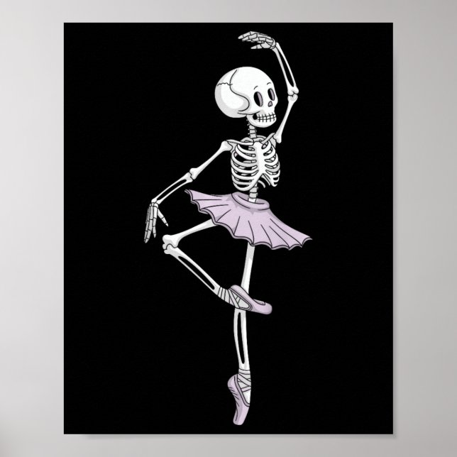 Affiche Enfants Funny Skeleton Dancing Ballet Amateurs Éff (Devant)
