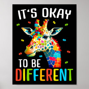 Affiche Enfants garçons filles acceptation girafe C'est ok