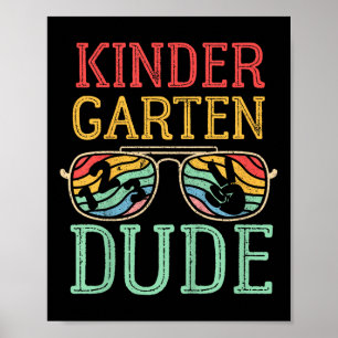 Affiche Enfants Gardergarten Dude Enfants Premier Jour De 