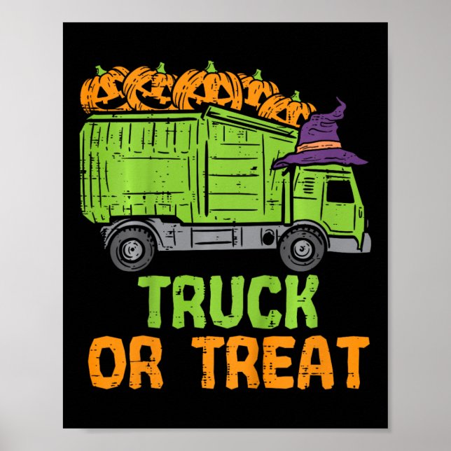 Affiche Enfants Garge Camion Citrouilles Toddler (Devant)