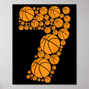 Affiche Enfants Graphic Bysketbyll 7e anniversaire garçons