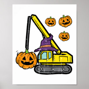 Affiche Enfants Halloween Crane Construction Truck Costume