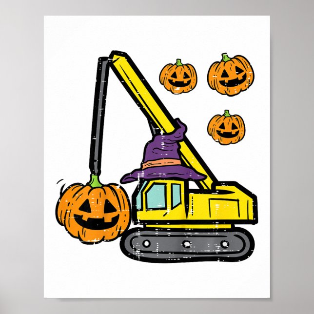 Affiche Enfants Halloween Crane Construction Truck Costume (Devant)