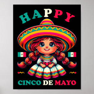 Affiche Enfants Happy Cinco De Mayo Chemise Fille Enfants