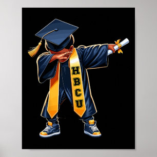 Affiche Enfants Hbcu Funny Garys Grad Dabbing Diplôme