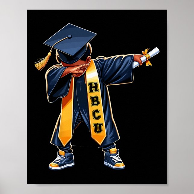 Affiche Enfants Hbcu Funny Garys Grad Dabbing Diplôme (Devant)