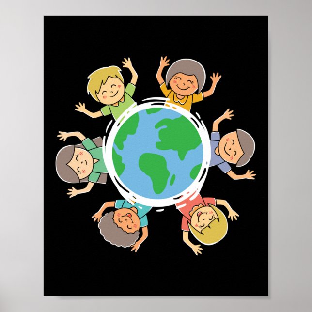 Affiche Enfants heureux - Protection De l'environnement Ea (Devant)