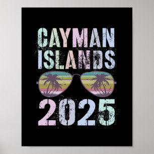 Affiche Enfants Îles Caïmans 2025 Vacances Surf Croisière