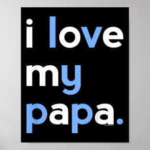 Affiche Enfants J'Aime Mon Papa Chemise Pour Les Garçons P