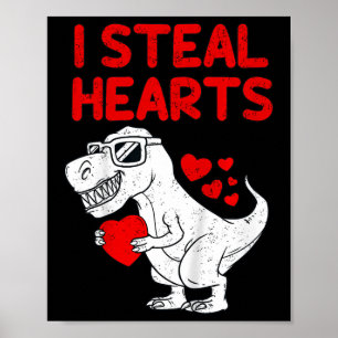 Affiche Enfants Je Vole Coeurs T Rex Dino Valentines Jour