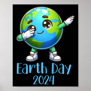 Affiche Enfants Jour des terres Dabbing Planète Terre Chan
