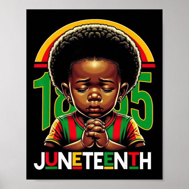 Affiche Enfants Juneteenth Prince 1865 Mois de l'histoire  (Devant)