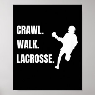 Affiche Enfants Lacrosse Enfants Crawl Walk Lacrosse Garço